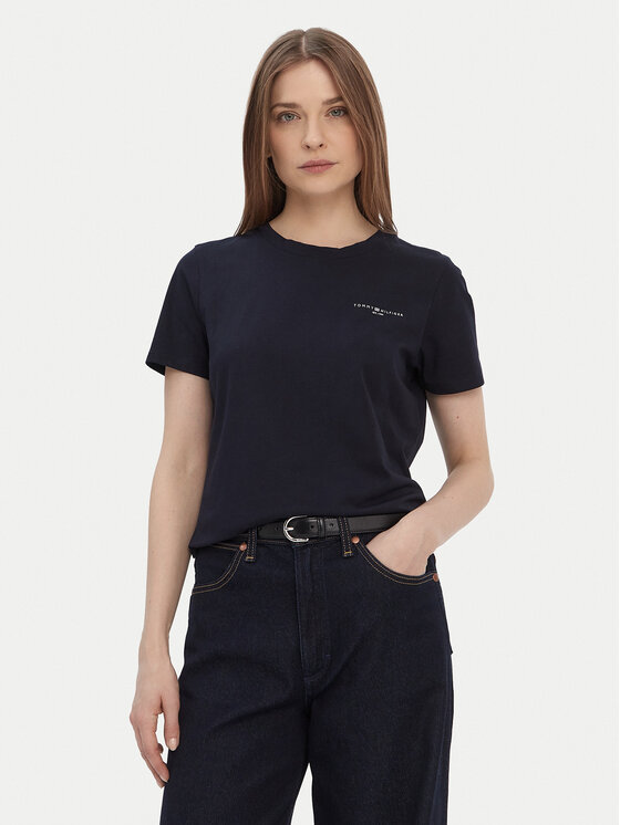 Tommy Hilfiger Tommy Hilfiger Marškinėliai 1985 WW0WW37877 Tamsiai mėlyna Regular Fit