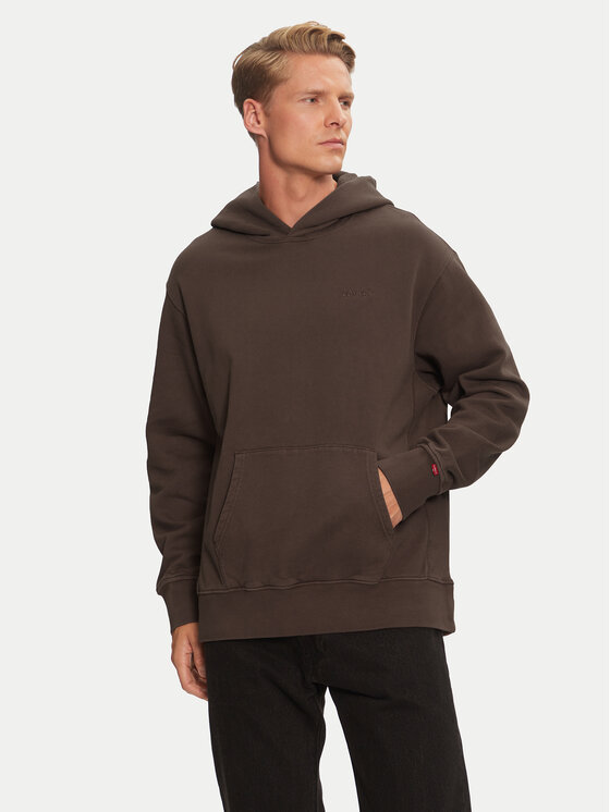 Levi's® Levi's® Mikina Authentic A8435-0011 Hnedá Relaxed Fit