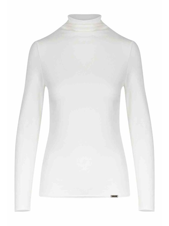 FIGL FIGL Bluzka M729 Biały Slim Fit