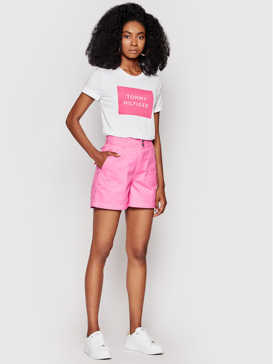Tommy Jeans Medžiaginiai šortai Harper DW0DW09753 Rožinė Regular Fit •  Modivo.lt