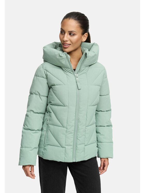 Marikoo Marikoo Kurtka zimowa Kuschelnasee Zielony Regular Fit