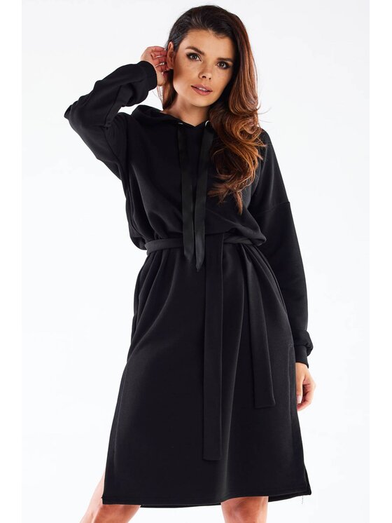 Infinite You Infinite You Úpletové šaty M269 Čierna Basic Fit
