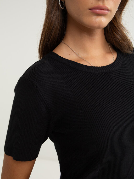 BIG STAR BIG STAR Sukienka dzianinowa MAXINARA Czarny Basic Fit