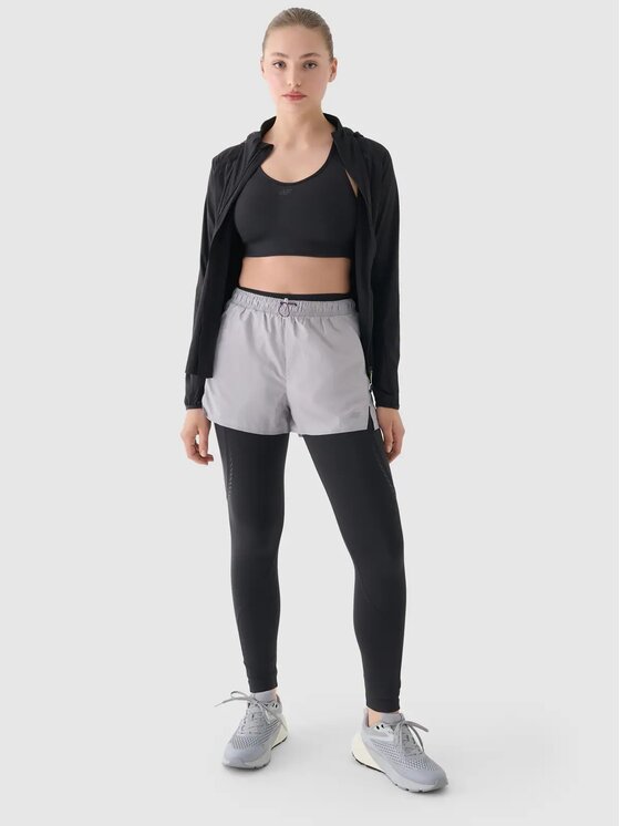 4F 4F Pantaloncini 4FWAW24TFSHF0758-25S Grigio Authentic Slim Fit