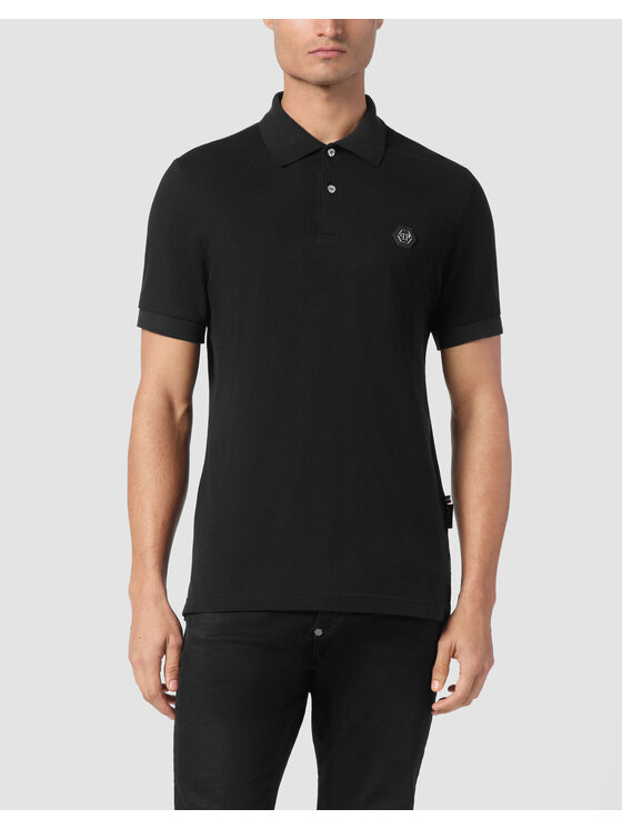 PHILIPP PLEIN PHILIPP PLEIN Polo 21069 Czarny Slim Fit