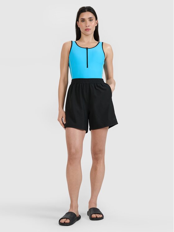 4F 4F Plážové šortky 4FWSS25UBDSF149-20S Čierna Regular Fit