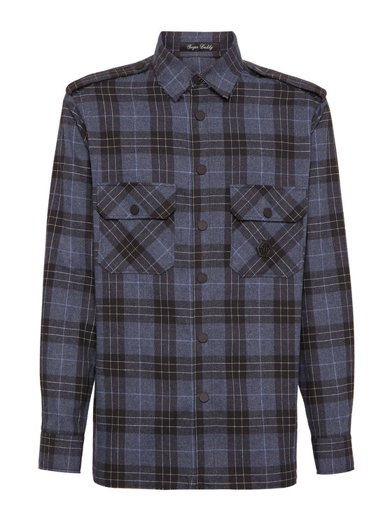PHILIPP PLEIN PHILIPP PLEIN Camicia 19255 Celeste Over Fit