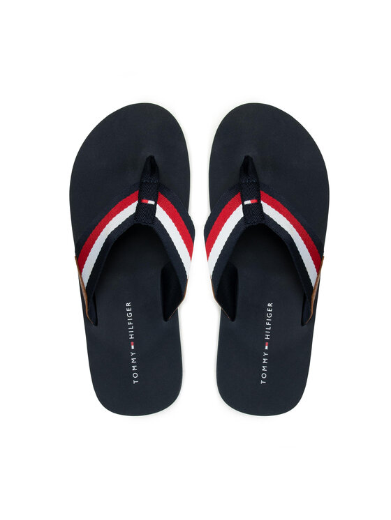 Tommy Hilfiger Tommy Hilfiger Джапанки Corporate Hilfiger Beach Sandal FM0FM03380 Тъмносин