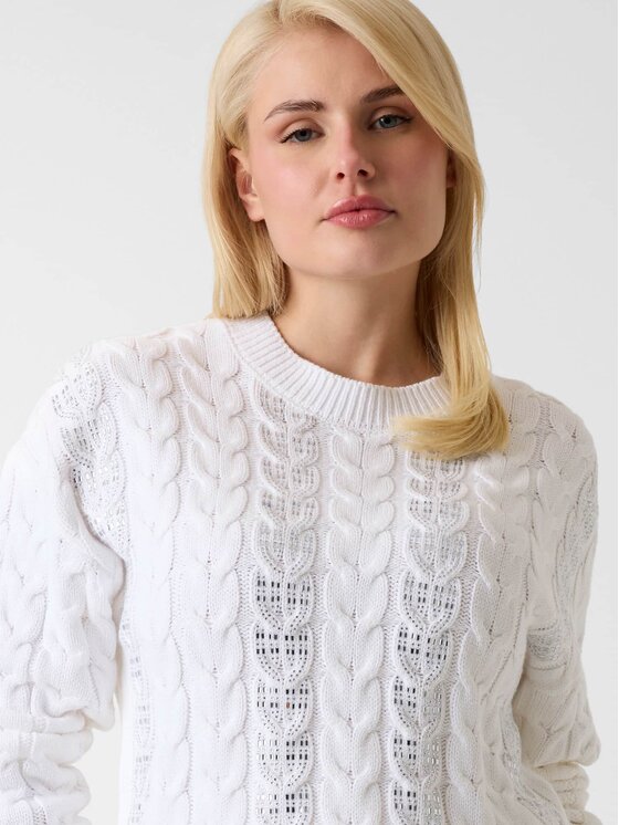 Guess Guess Sweter 183442 Biały Classic Fit