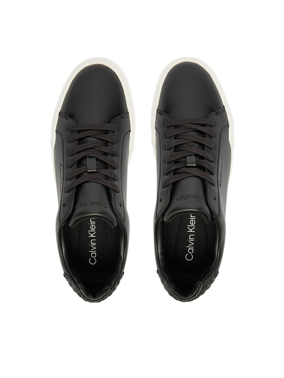 Calvin Klein Calvin Klein Sneakersy Chunky Cupsole Laceup Lth Bt Aop YW0YW02036 Čierna