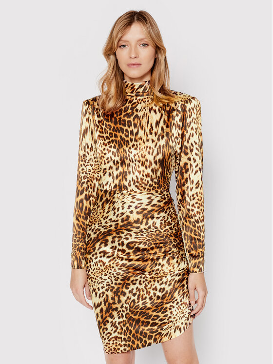 Abito da cocktail Aurora 2RGK09 7099Z Marrone Slim...