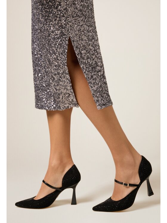 Oltre Oltre Gonna midi 1000J000294N013 Argento Slim Fit