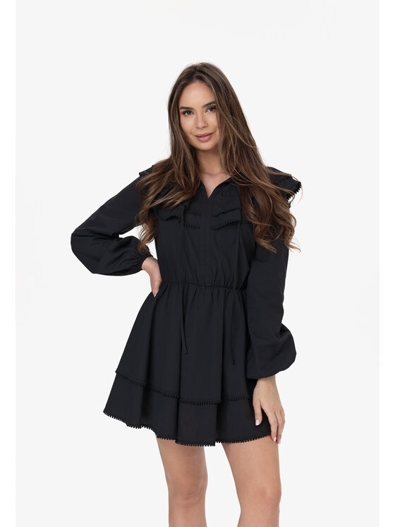 LAURELLA LAURELLA Sukienka codzienna 4TU013 Czarny Regular Fit
