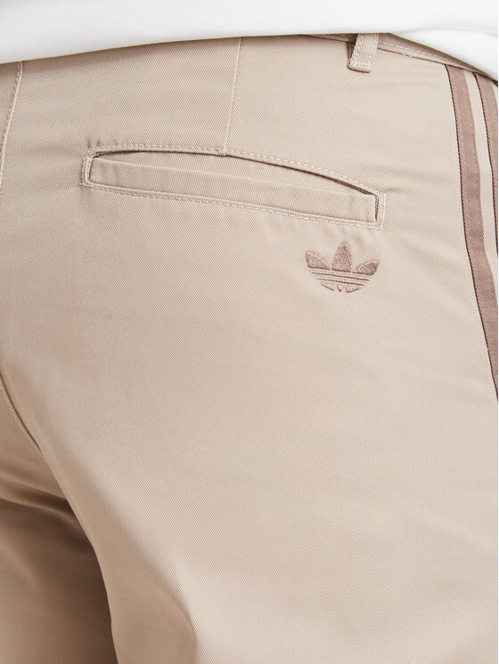 adidas adidas Stoffhose 3 Stripes Pleated Trousers KE4175 Beige Regular Fit