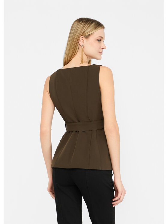 Liu Jo Liu Jo Gilet CF5022T2200X0708 Verde Regular Fit