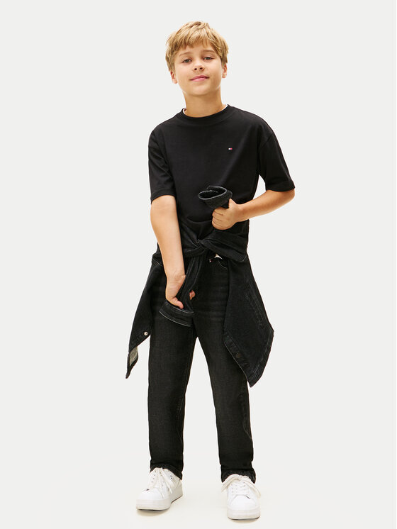 Tommy Hilfiger Tommy Hilfiger Тишърт Essential Archive KB0KB09646 Черен Regular Fit