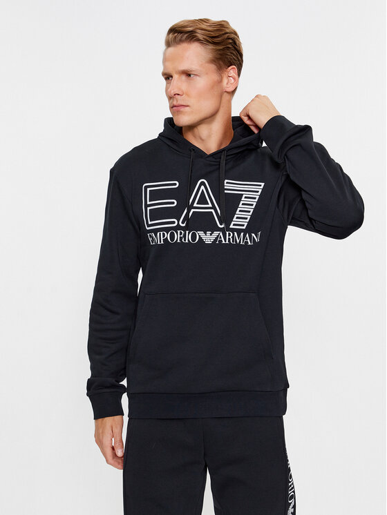 EA7 Emporio Armani Felpa 6RPM09 PJSHZ 1200 Nero Regular Fit