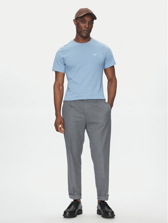Barbour Barbour Marškinėliai Essential Sports MTS0331BL33 Mėlyna Tailored Fit