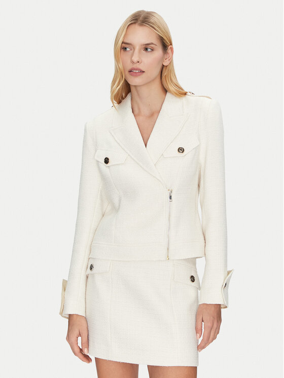 Bruuns Bazaar Bruuns Bazaar Átmeneti kabát Platanus BBW4429 Fehér Slim Fit