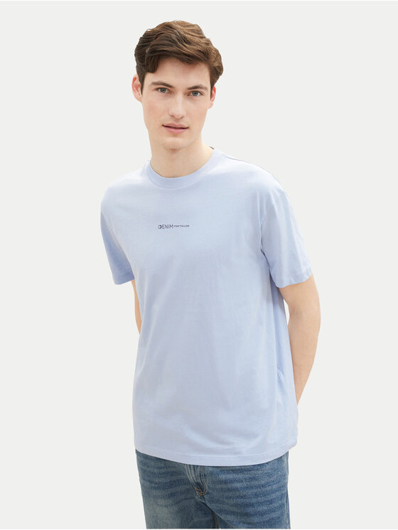 Tom Tailor Denim Tom Tailor Denim Marškinėliai 1040880 Žydra Relaxed Fit