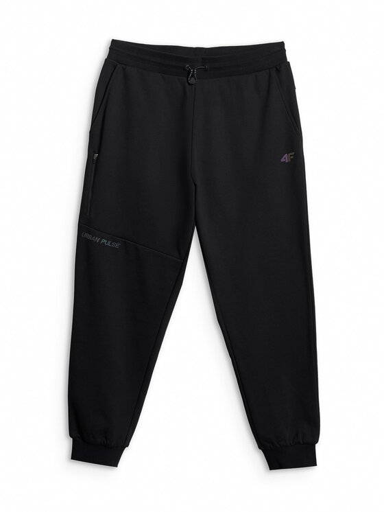 4F 4F Spodnie dresowe IN MOTION Czarny Regular Fit