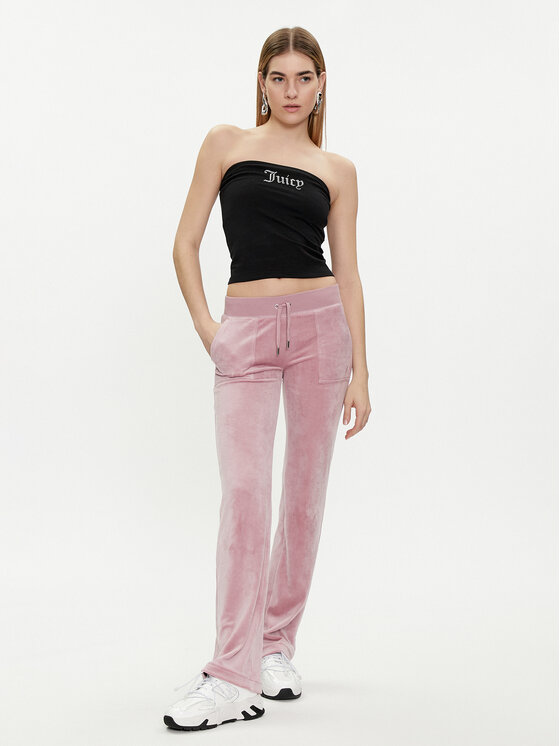 Juicy Couture Juicy Couture Top Babey JCWCT23310 Negru Slim Fit