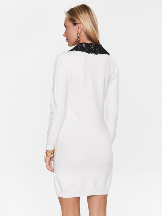 Vestito di maglia Q013E53 Bianco Regular Fit