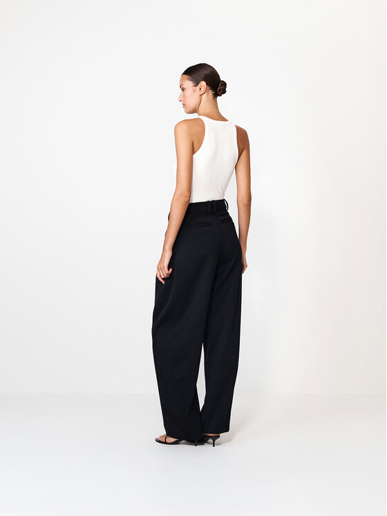 La Mania La Mania Společenské kalhoty ISAAC Černá Basic Fit