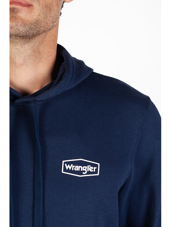 Wrangler Wrangler Bluza Hoodie Niebieski Hoodie Fit