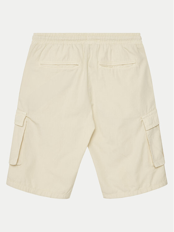 Guess Guess Kratke hlače iz tkanine L2RD01 D3XN0 Écru Regular Fit