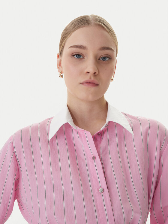Morgan Morgan Koszula 261-CLICK.F Różowy Slim Fit