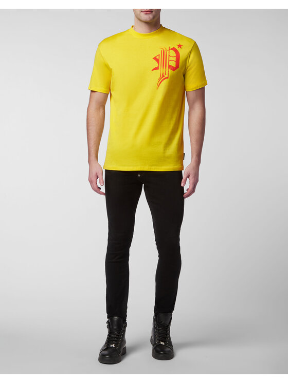 PHILIPP PLEIN PHILIPP PLEIN Tričko 247 Žltá Regular Fit