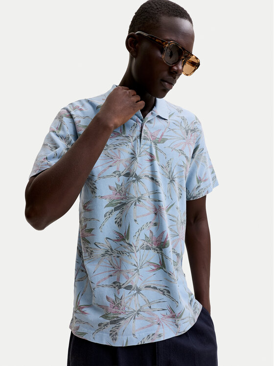 Jack & Jones Jack & Jones Polokošile Blu Hawaii 12295860 Světle modrá Relaxed Fit