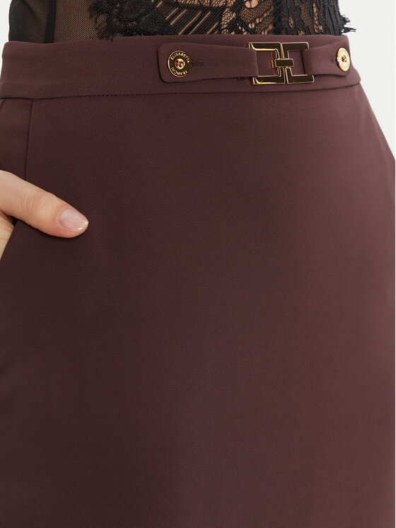 Elisabetta Franchi Elisabetta Franchi Suknja olovka GO-137-56E2-V320 Tamnocrvena Regular Fit