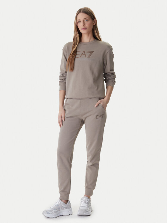 EA7 Emporio Armani EA7 Emporio Armani Džemperis ar kapuci 7W000953 AF15831 Brūns Regular Fit