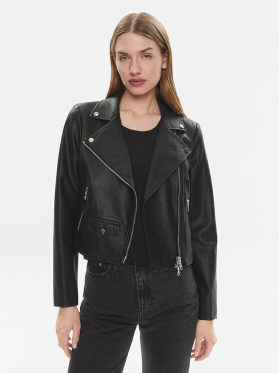 Marc Aurel Marc Aurel Куртка зі штучної шкіри 3810 2021 93263 Чорний Slim Fit