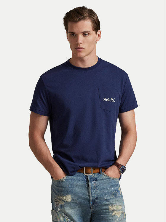 Polo Ralph Lauren Polo Ralph Lauren Tričko 710B16610001 Tmavomodrá Regular Fit