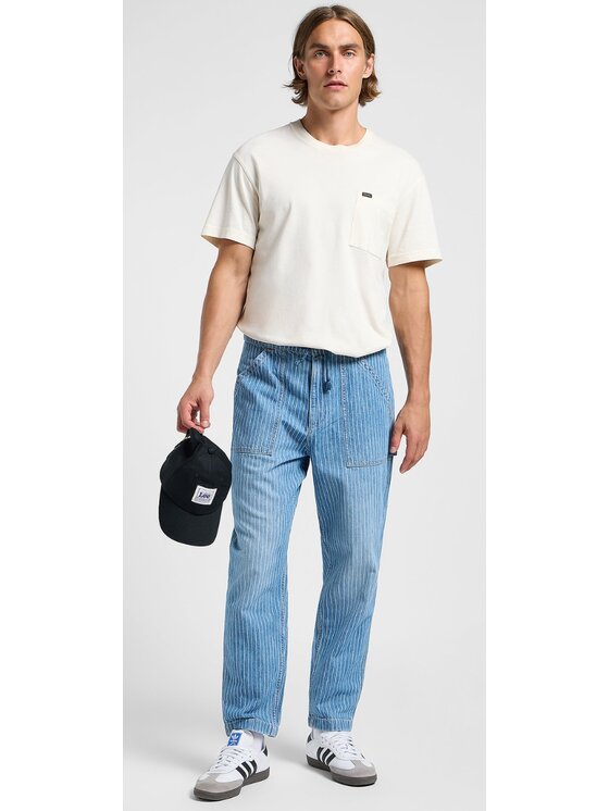 Lee Lee Jeansy DRAWSTRING CARPENTER Niebieski Loose Fit