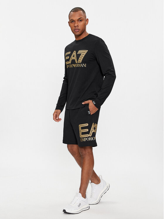 EA7 Emporio Armani EA7 Emporio Armani Szorty sportowe 3DPS76 PJSHZ 0208 Czarny Regular Fit