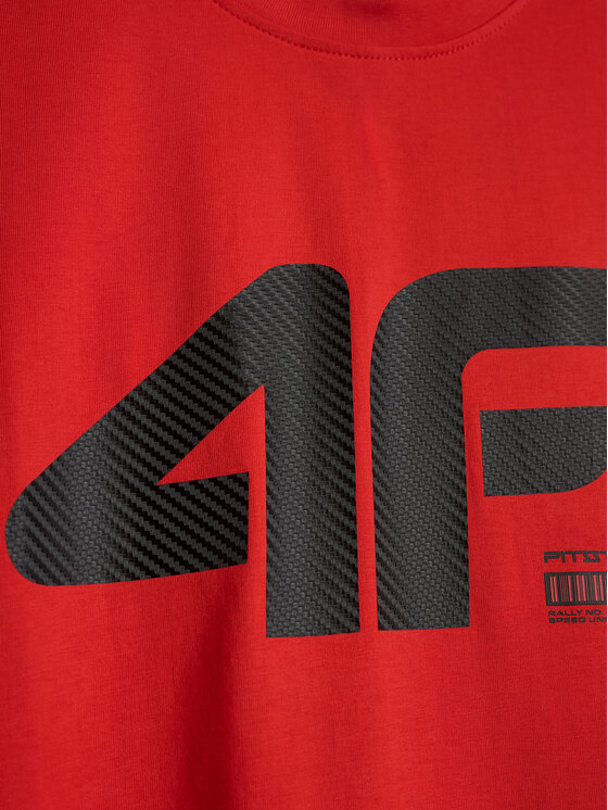 4F 4F T-Shirt COMMERCIAL Czerwony Regular Fit