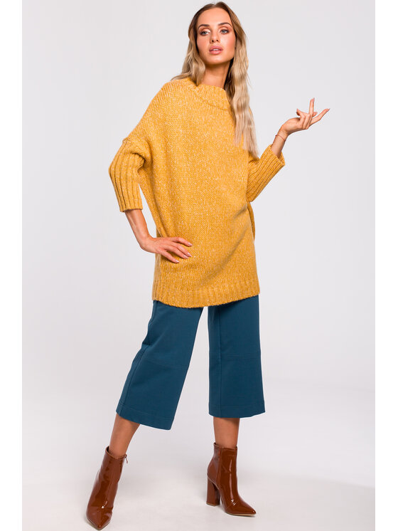Made of Emotion Made of Emotion Sweter M470 Żółty Casual Fit
