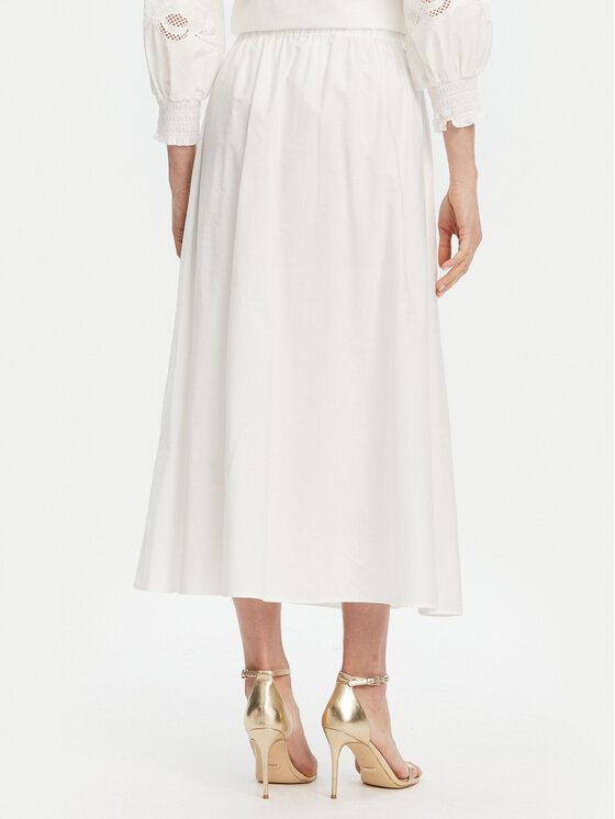 Liu Jo Liu Jo Midi sukňa WA5258 T4853 Biela Regular Fit