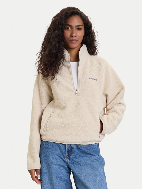 Guess Jeans Guess Jeans Fleecejacke W5BQ18 K1042 Écru Regular Fit