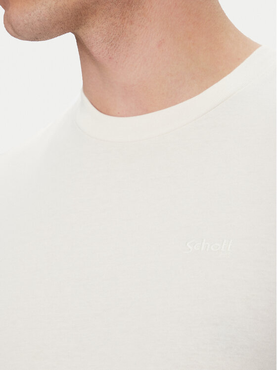 SCHOTT N.Y.C. SCHOTT N.Y.C. T-krekls Tsstuarts Balts Standard Fit