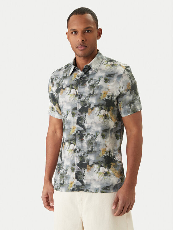 Guess Cămașă M6GH65 W1916 Gri Regular Fit