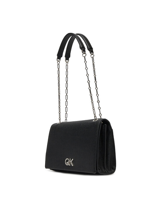 Calvin Klein Calvin Klein Rankinė Ck Medium Conv Chain Bag_Tex K60K613177 Juoda