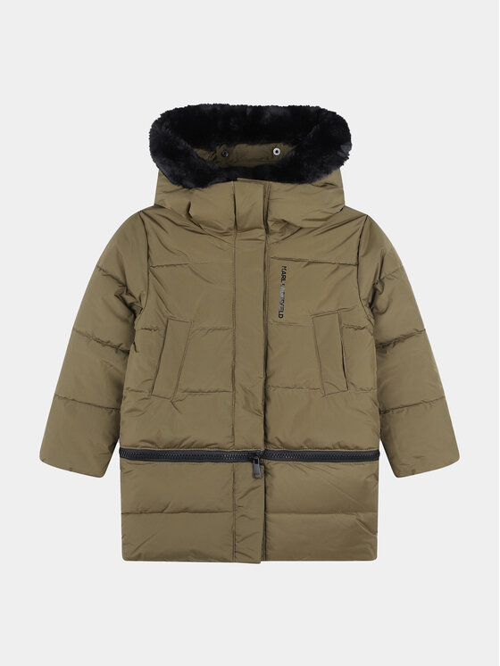 Karl Lagerfeld Kids Karl Lagerfeld Kids Μπουφάν χειμωνιάτικο Z16167 D Χακί Regular Fit
