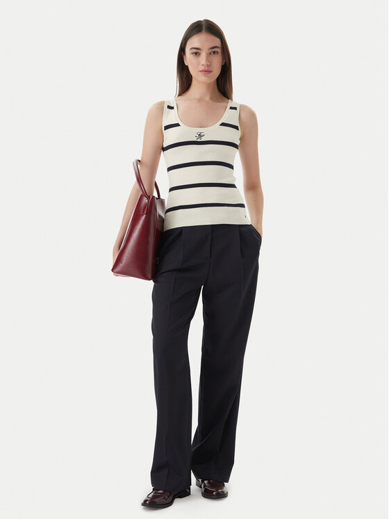 Tommy Hilfiger Tommy Hilfiger Topiņš WW0WW48480 Krēmkrāsas Slim Fit