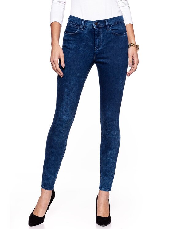 Wrangler Wrangler Jeansy HIGH RISE SKINNY Niebieski Skinny Fit