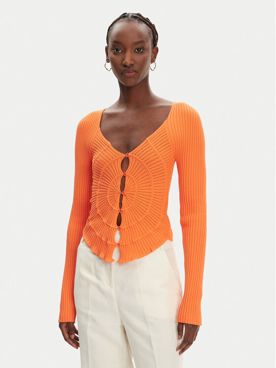 PINKO PINKO Cardigan Vergina 104627 A2E6 Portocaliu Slim Fit
